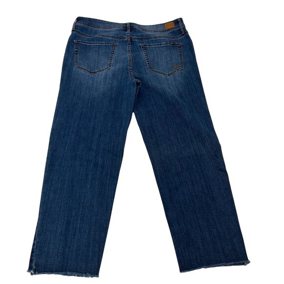 Seven 7 Jeans Women's Madison Straight Distressed Hem Blue Size 10 - Picture 2 of 10